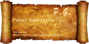 Patai Gabriella névjegykártya