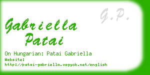 gabriella patai business card